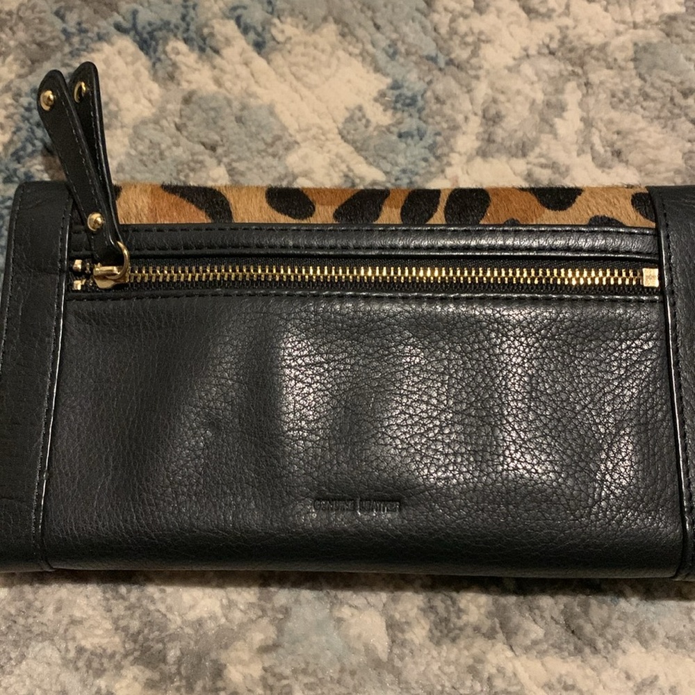 Leather/calf hair wallet - Picture 2 of 11